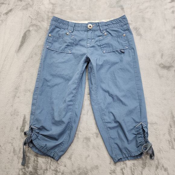 So Wear It Declare It Pants - Vintage So Wear it Declare it Pants Womens 3 Juniors Blue Low Rise Capri Tie Hem